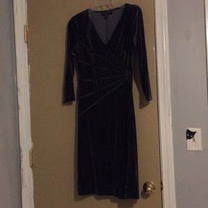 Gray velour dress